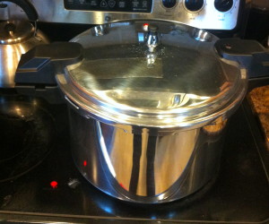 pressure canner on stove