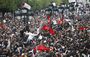 During the Tunisian Revolution