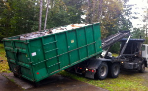 removal of the very full 20-yard dumpster